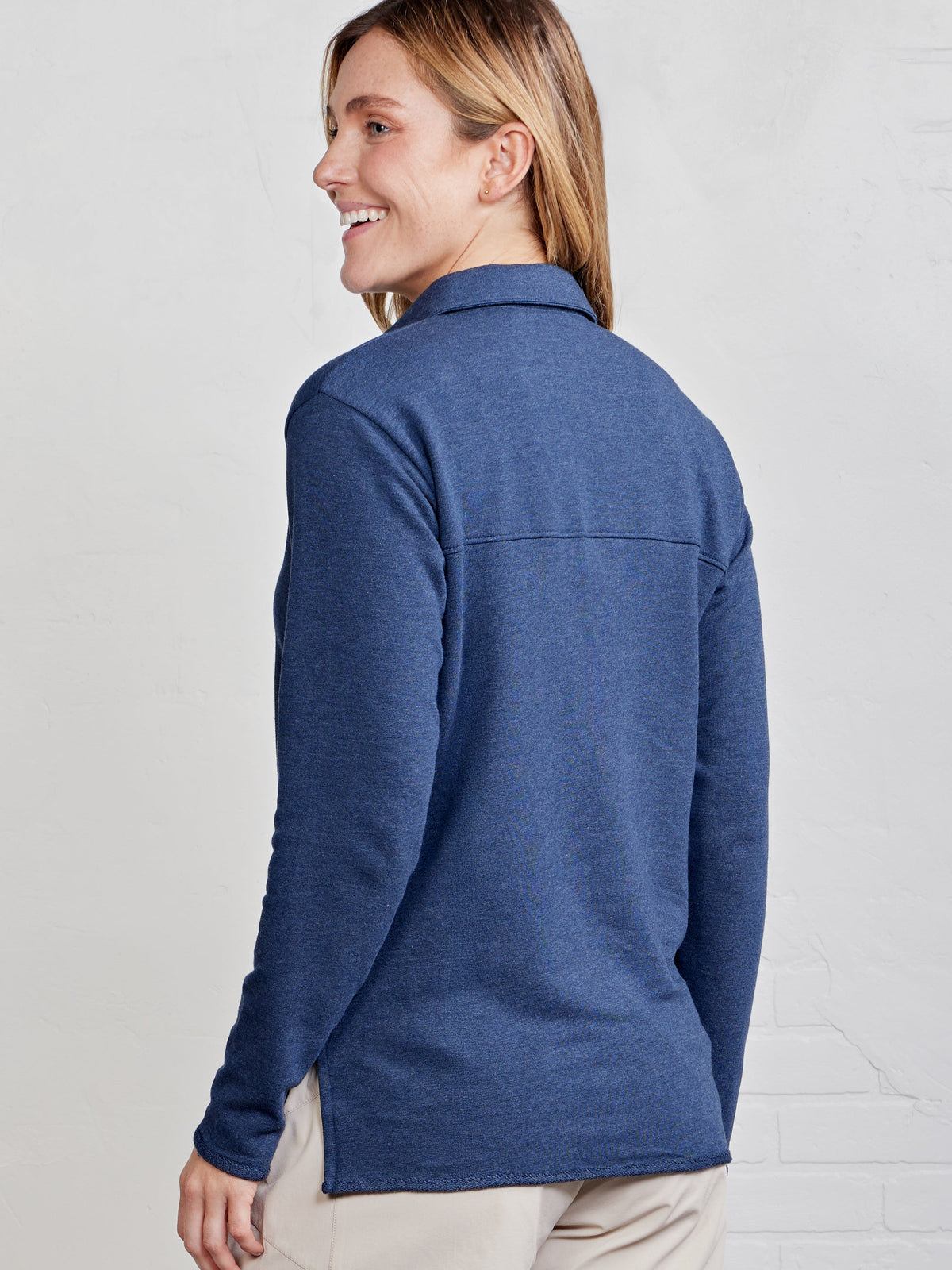French Terry Polo Sweatshirt