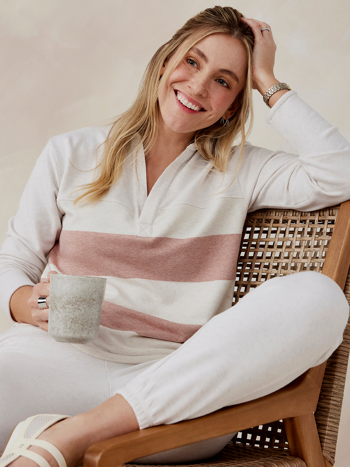 French Terry Polo Sweatshirt