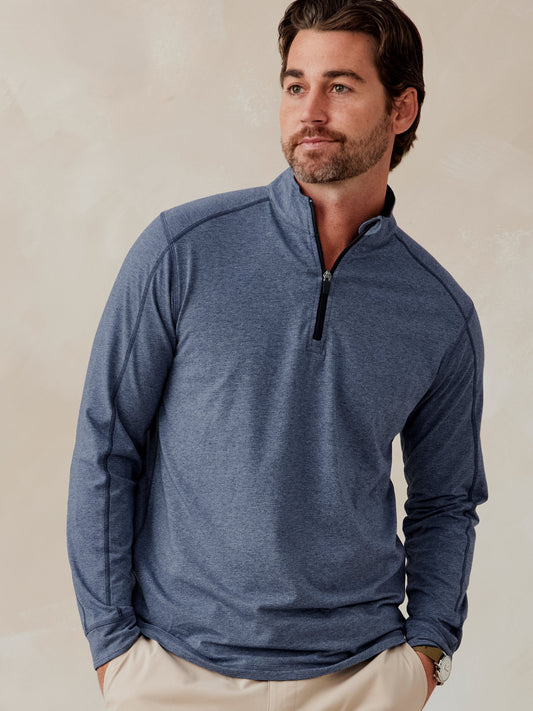 Carrollton Lightweight Quarter Zip - Jaspe